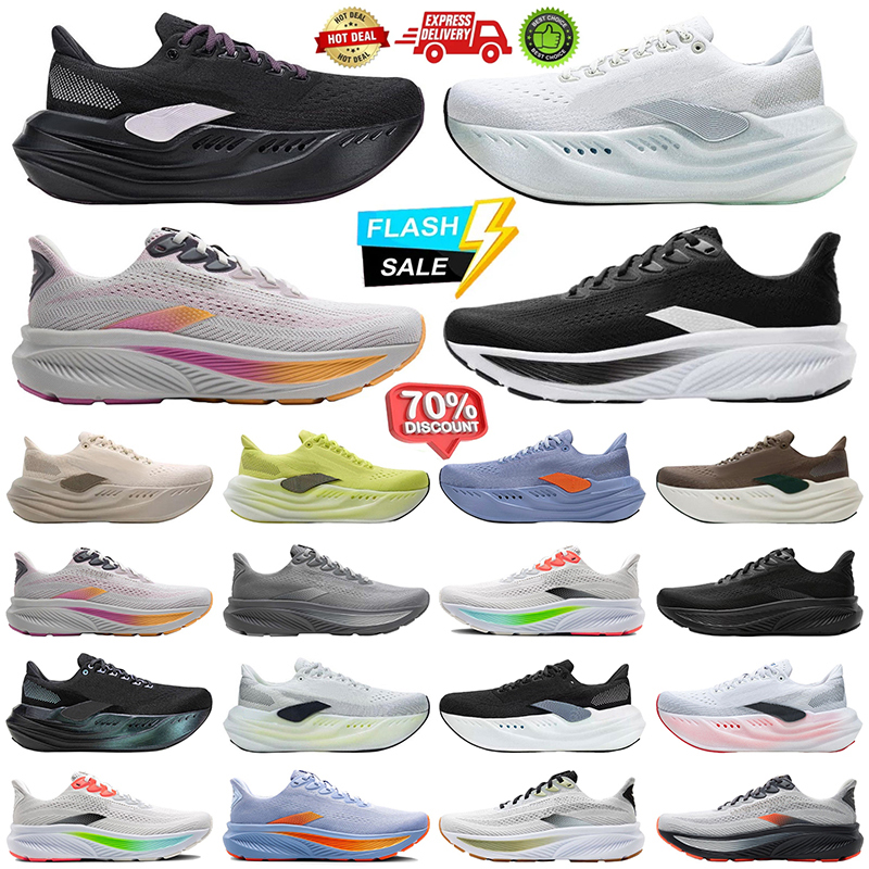 Designer Brook Shoes Men Women Running Shoes Outdoor Hiking Shoes White Black Gold Grey Pink Sports Sneakers Non-slip Ultralight Breathable Mens Tra