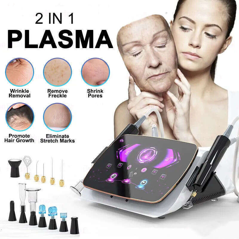 2 In 1 Coolplasmo New Plasm Tec Cold Plasma Machine For Anti Bacteria Acne Treatment Skin Rejuvenation Tightening With 10 Probes