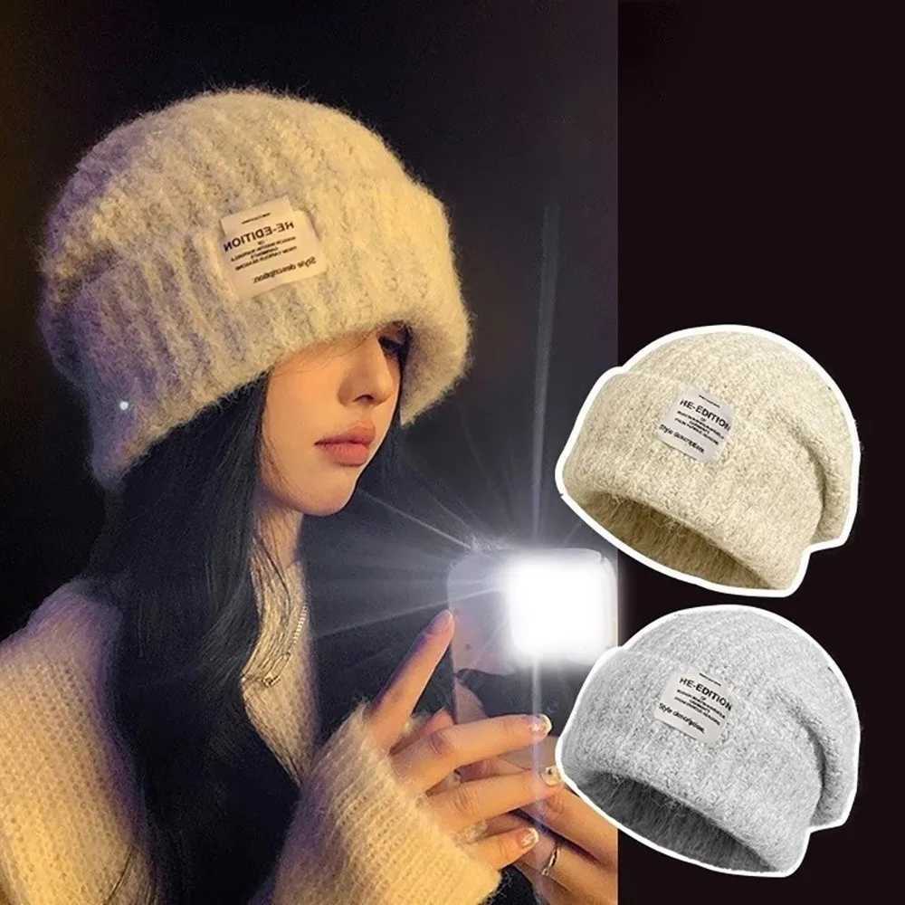 Beanie/Skull Caps Solid Color Winter Beanie Letter Label Knitting Pullover Hat Wool Material Keep Warm Wool Knitting Hat Women's Fashion Q26101