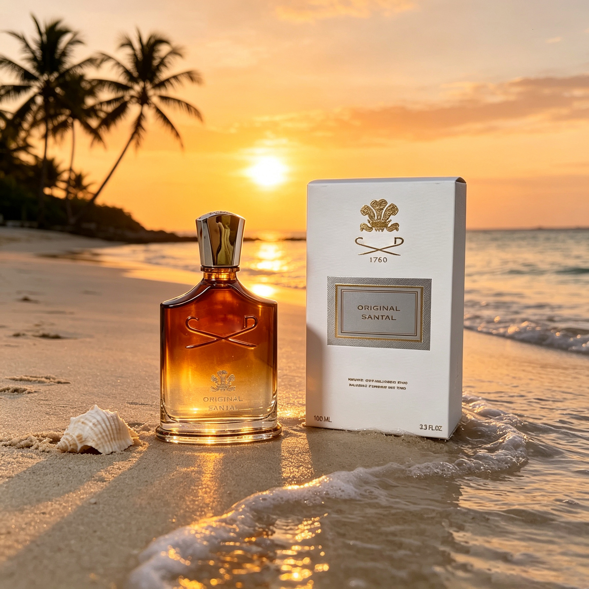 Santal Eau de Parfum 100ml, Woody Sandalwood Long Lasting Perfume Men, Luxury Fragrance Gift for Dating Daily Wear 26Y1019