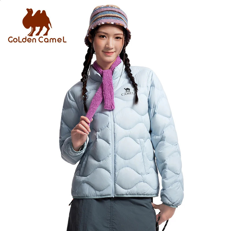 GOLDEN CAMEL Outdoor Down Jackets Men's and Women's Lightweight High-loft Warm Windproof Anti-static Jacket for Men Winter Coats 261014
