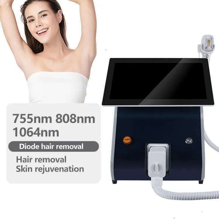 Desktop 808Nm Laser Diode Hair Removal Skin Rejuvenation Freezing Titanium Diode Laser Permanent Non-Invasive Depilation Beauty device With CE