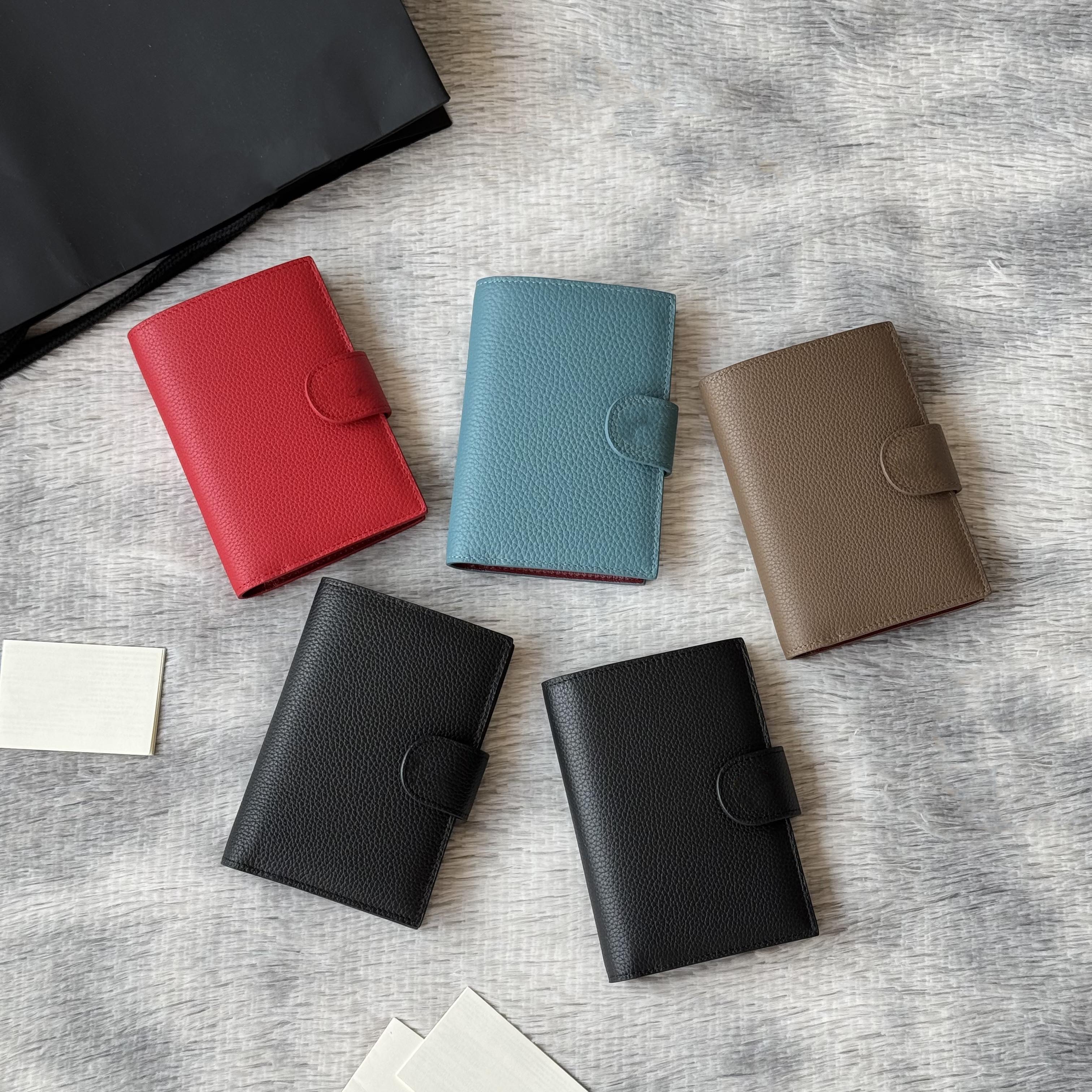 passport holder designer wallets for women business travel wallet top mirror quality purse genuine leather passport cover bag wallet with gift box