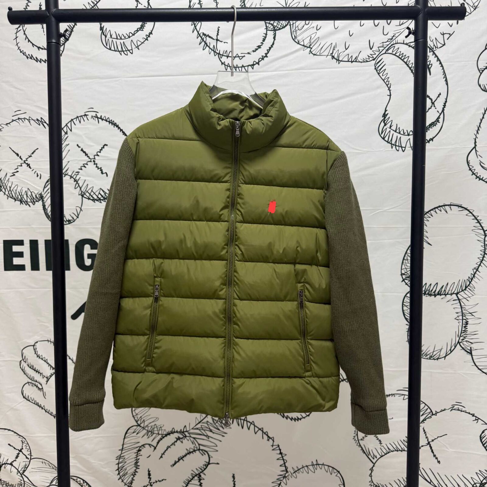 2026 Winter mens designer jacket with patchwork sleeve Coat stand-up collar mens designer clothes Puffer Hooded Zipper Winter Polo Puffer Puffer Jac