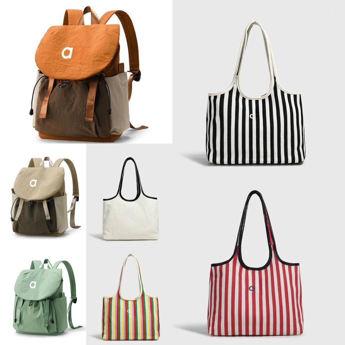 Canvas Yoga Tote Bag Ladies Striped Canvas Shoulder Bag Large Storage Casual Workout Travel Daily Handbag