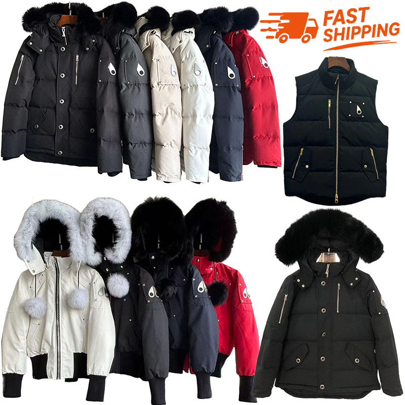 Designer Jackets Mens Jackets High Quality Jackets Moose Down Jacket Fur Collar Winter Waterproof White Duck Moose Coat Cloak Men Women Couples Jack
