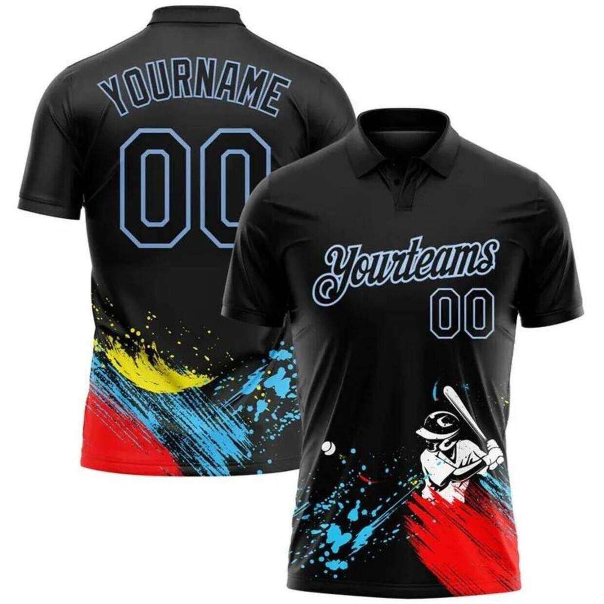 Professional Performance Golf * TShirts Summer * Trend Personality Graffiti Print Custom Polo * fourway stretch swingunrestricted For Men Leopard