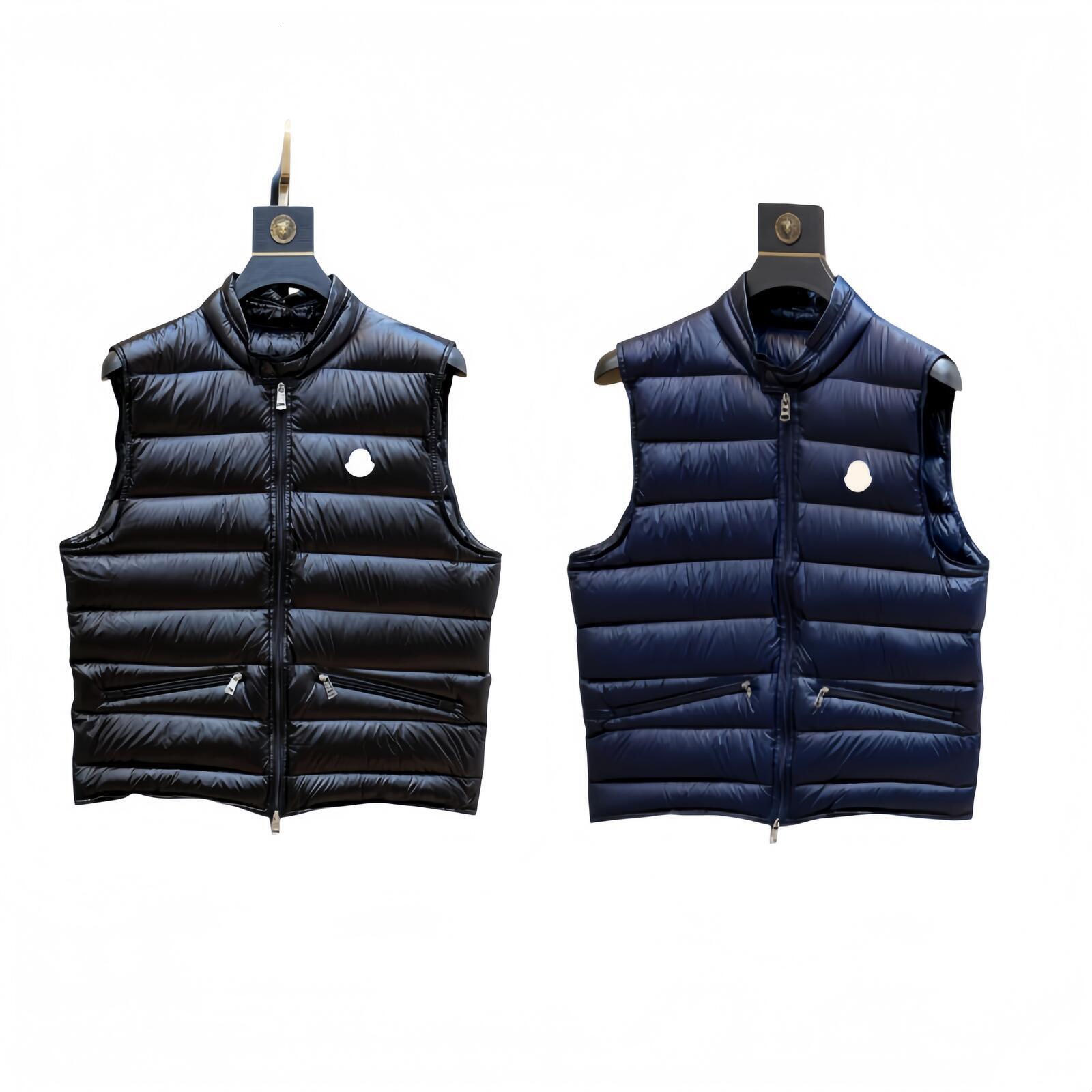 Mens Vest Designer Luxury Down Puffer Jacket Sleeveless Outdoor Warm Coat Thick Windproof Winter Lightweight Tand Up Collar Puffer Vet Embroidered L