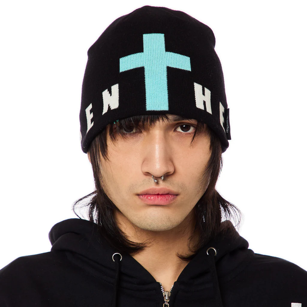 Luxury Cap Brand Designer Hat Luxury Cap Brand Designer Hat Harajuku Cross-Pattern Jacquard Knitted Pullover Hat, European American Ins2025 Autumn A