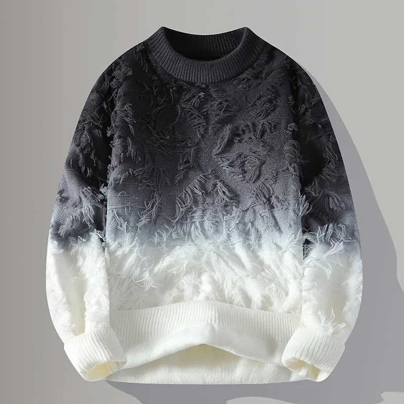 for 2024 Winter male Sweaters men thick O-neck sweater men dent youth sweaters autumn Men's wool Casual Knitwear Pullover M261016