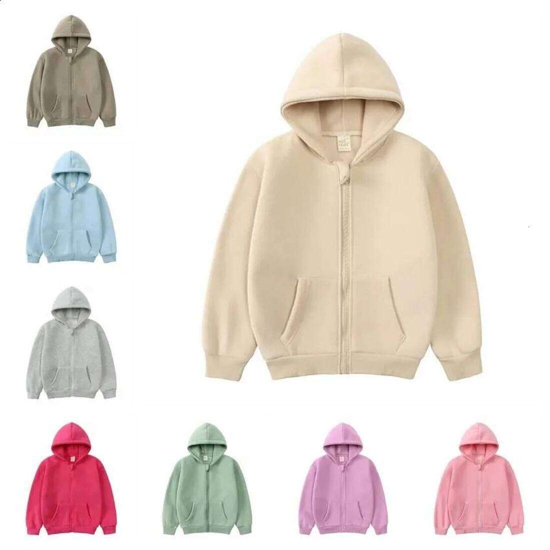Girls Hoodie Baby Boys Hoodies Sweatshirt Spring Autumn Winter Girls Clothes pullover Long Sleeve Zipper Hooded Coat Kids Outfits Toddler Outwear Cr