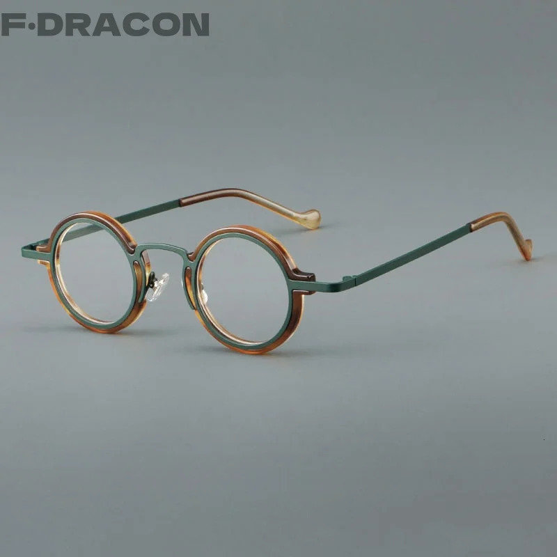 Plate Metal Eyeglass Frame Retro Round Men's And Women's Eyeglass Frame High-quality Metal Optical Prescription Frame V17261019