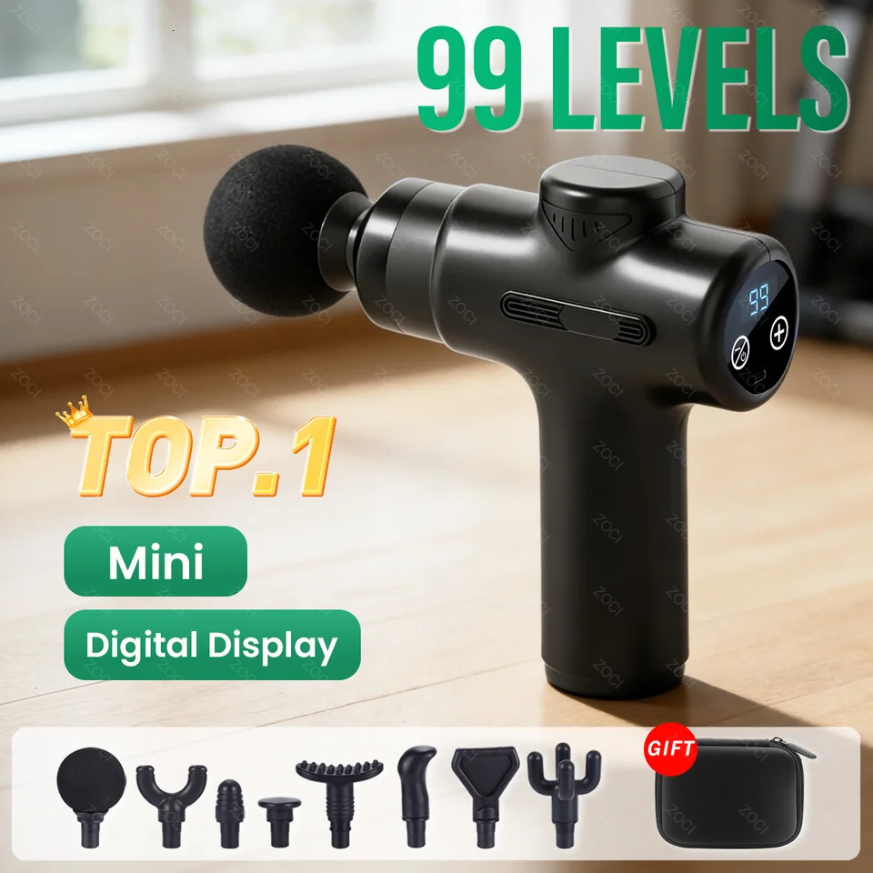 Mini 99 Speed Massage Gun Professional Electric Fascia Gun Portable Powerful Handheld Deep Tissue Muscle Vibrating Massager 261009