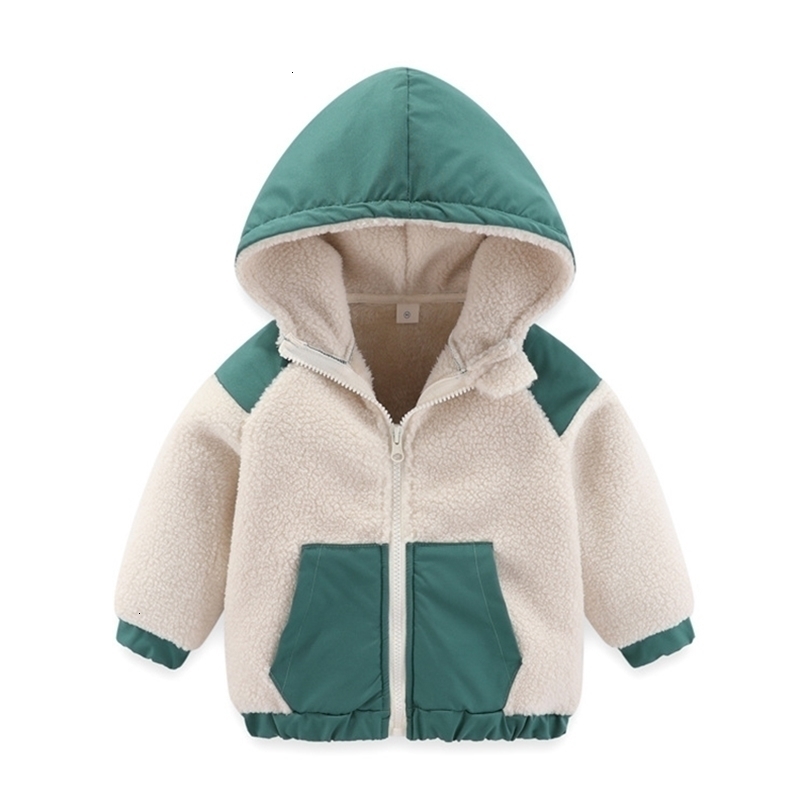 Autumn Winter Boys Jacket Warm Fleece Baby Coat Fashion Zipper Hooded Children Outerwear 1 2 3 4 5 6 7 Yrs Kids Clothes 261016