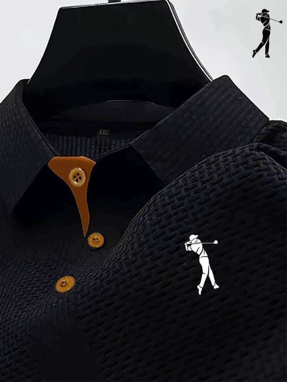 * Professional fourway stretch swingunrestricted * * Performance Golf TShirts Mens Milano Italia Waffle Knit Polo Shirt Casual Business Golf Br