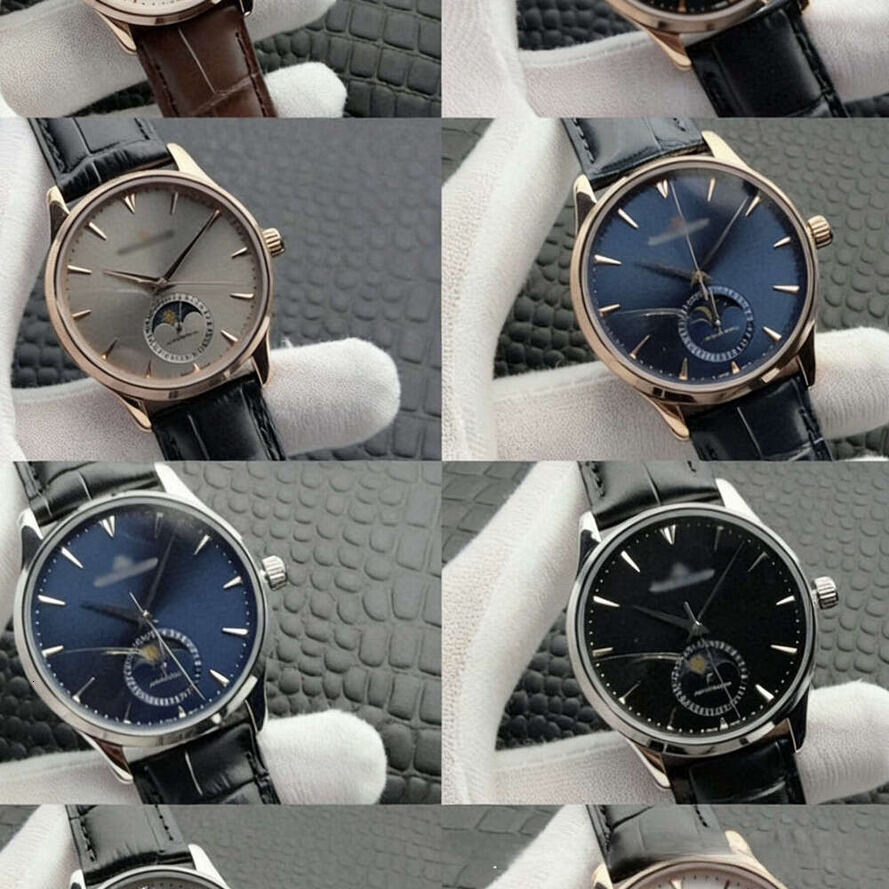 rtz JLC Luxury Designer Thin Moon Men's Fully Automatic Mechanical Collection Seven Date Compression Geographic Wrist Watch ljh654