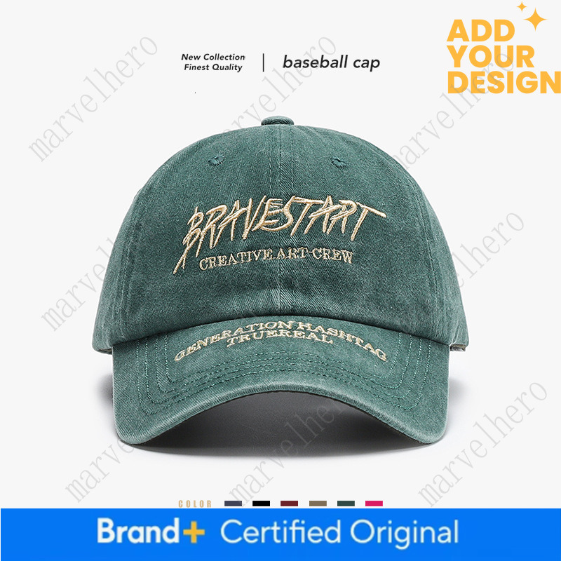Spring And Autumn Trendy Faded Couple S Street Retro Washed Cotton Letter Embroidery Soft Top Casual Sun Protection Baseball Cap