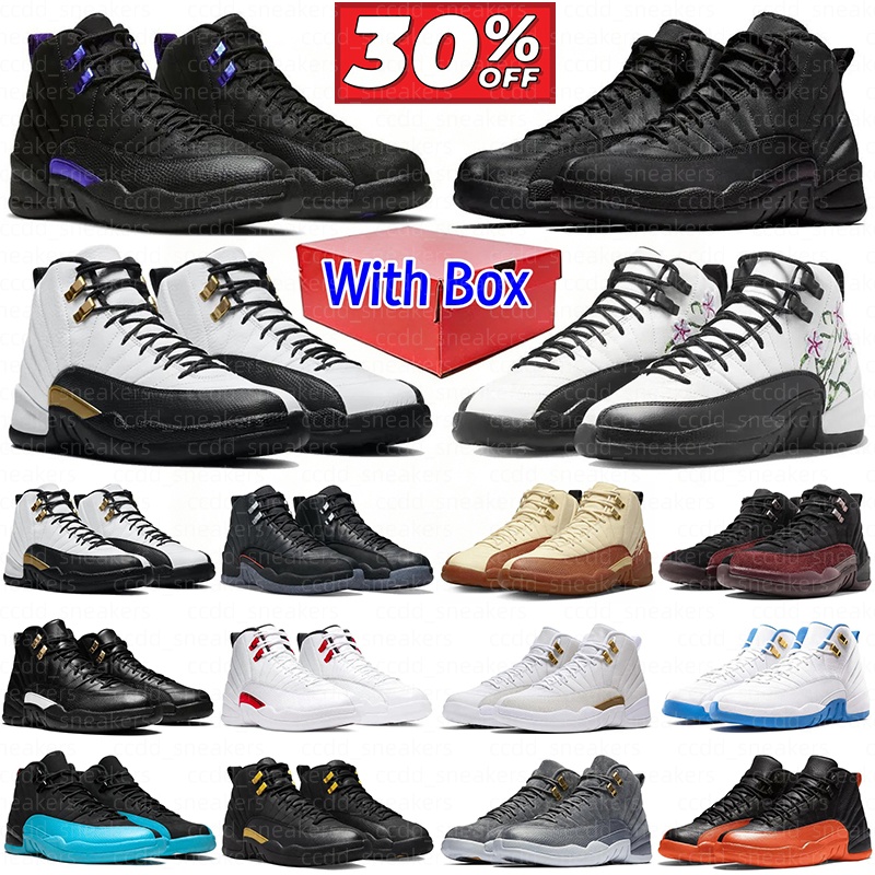 With Box Free Shipping designer basketball shoes 12 12s men Black White Blue Grey Red University Purple for mens sneakers trainers sports outdoor so