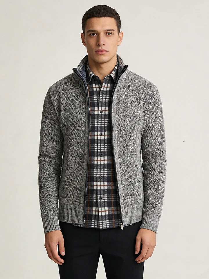 Arrival Knitted Sweater Men Spring Autumn Casual Fleece Cardigan Men Sweaters Coats Solid Color Plus Size 3XL 5 Colors 261019