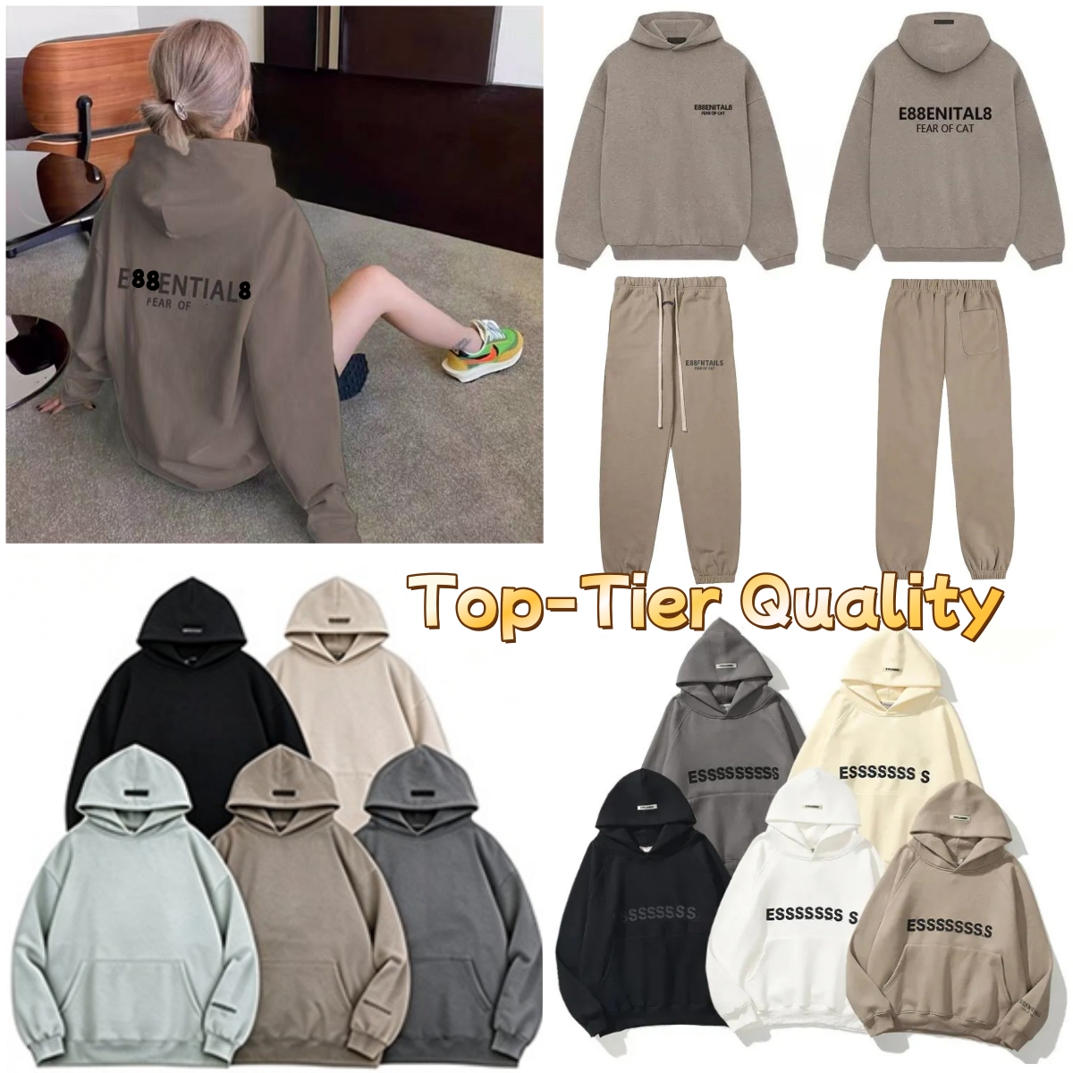 Essential Style Hoodie Woman Designer Sweatshirt 3D Silicone Letter Print Hooded Pullover Men Women High Street Tracksuit Tops Casual Daily Outfit S