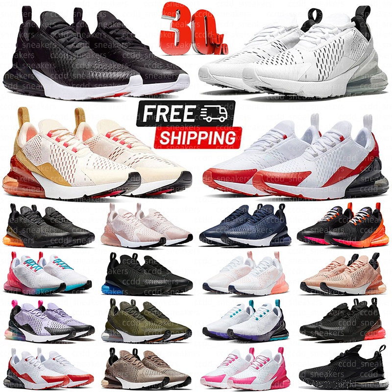 free shipping with box 270 270s Design Casual shoes women mens trainers Black White Pink Red Dusty Cactus Barely Rose University Blue Be True Variet