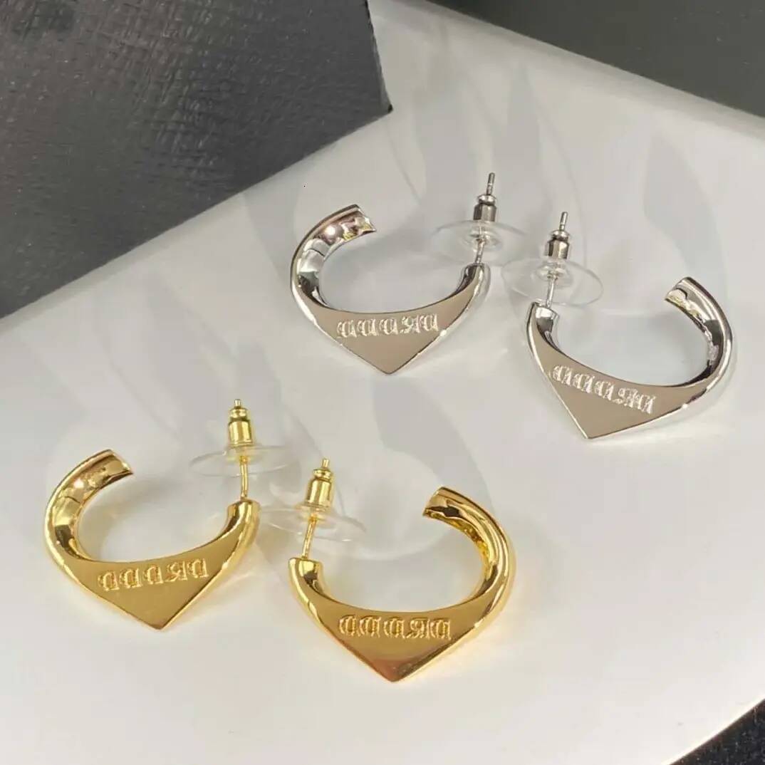 Stud Earring New Designer 925 Silver Needle 18K Gold Copper Classic Triangle Earrings Fashion Jewelry Valentine's Day push back stud Christmas