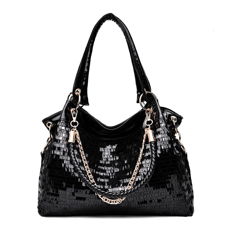Spring/Summer Sequined Women's Chain Shoulder Bag, European And American Fashion New Style Woven Large Bag Kl928