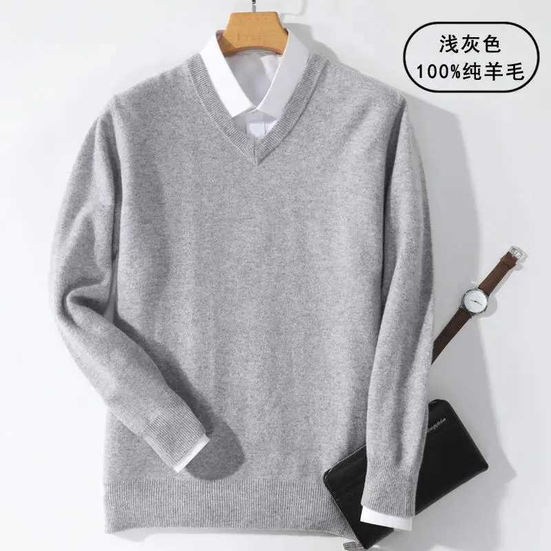 Cashmere Classic V-neck Sweater 100% Men Clothes 2025 Autumn Winter Super Warm Pullover Jumper Ropa Hombre Pull Homme M261016