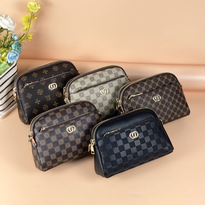 Luxury Brand Designer Bag Guangzhou 2024 New Cross-Border Fashion Multi-Layer Shell Bag, A Large-Capacity Retro Shoulder And Crossbody Bag For Middl