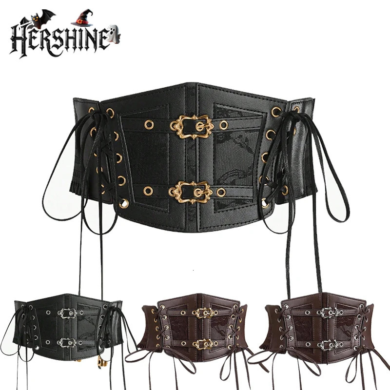 HERSHINE 1-piece women's stylish and sexy elastic wide waist belt Y2K Gothic Harajuku Punk Rock Hip Hop stylespringsummer261019