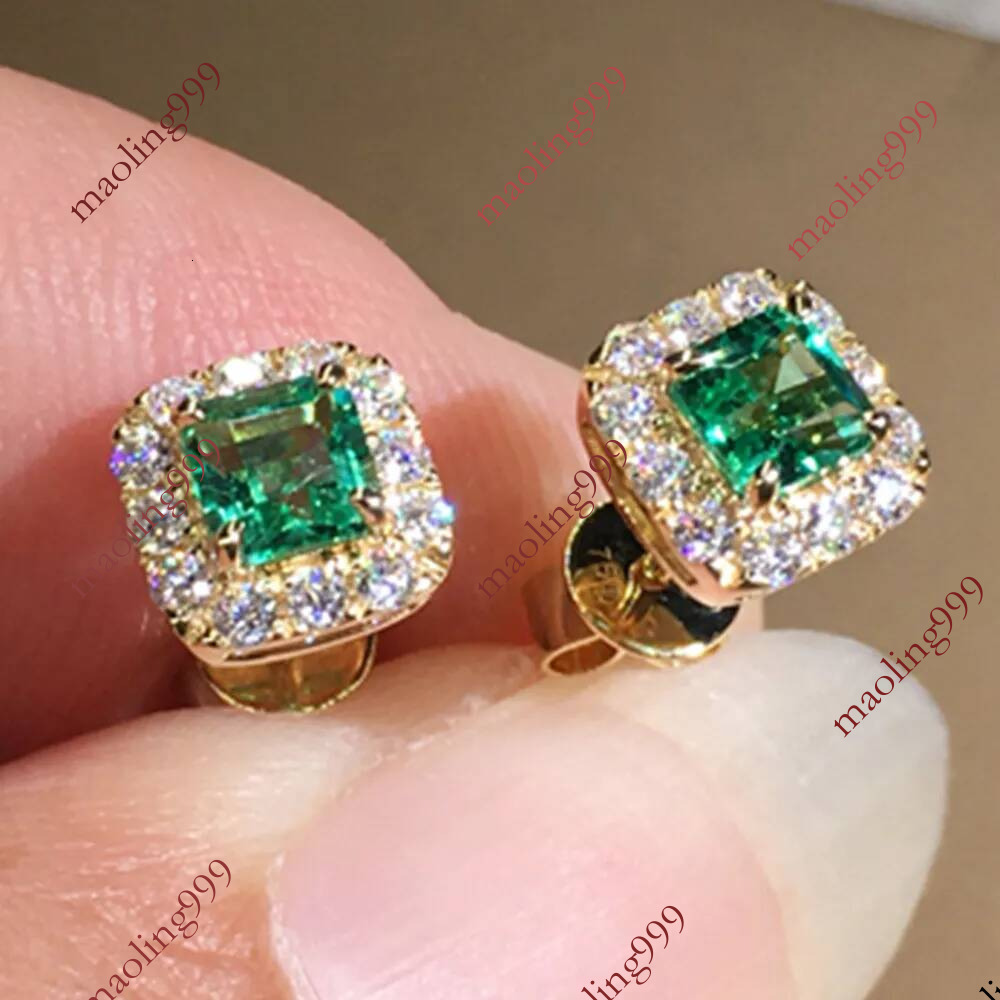 Carré Cristal Cubique Zircone Boucles D'oreilles Charme Bijoux De Créateur Pour Femme Hommes Fleur Goutte Coeur Diamant Boucle D'oreille Strass A