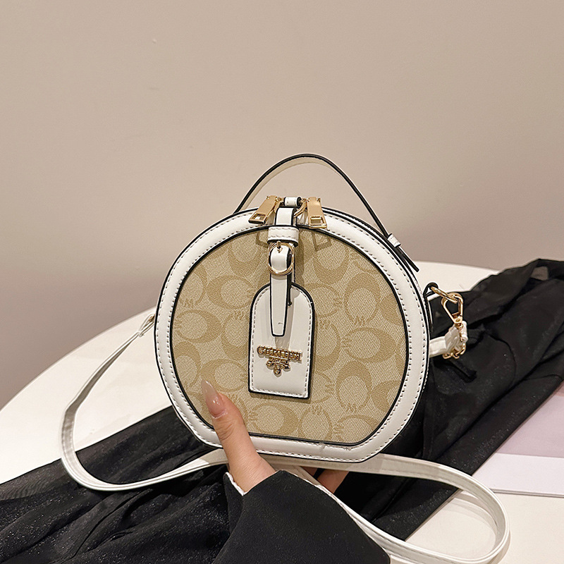 Luxury Brand Designer Bag 2025 New High-End Round Bag For Women, European American Fashion Small Women's Shoulder And Crossbody Bag, Light Luxu