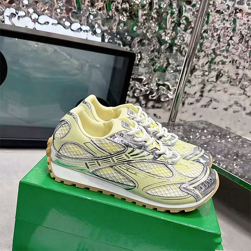 designer shoes orbit Top Quality Designer Runner Sneaker Casual Women Men Trainers Metal Leather Mesh Nylon Fabric Sneakers Green Blue White Black S