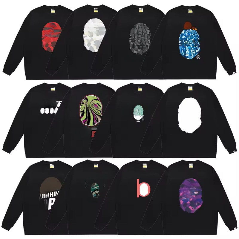 Bapesta Shirt Designer Hoodies Men Women Round Collar Long Sleeve Print Sweatshirt Autumn Winter Tech Fleece Unisex Bapehoodie Kids Clothes