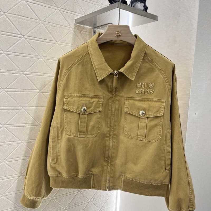 Women's Jackets Designer MM Jacket, New Design, Loose Fit, Suitable For Petite Figures, Versatile, With A Turn-down Collar, Casual Jacket