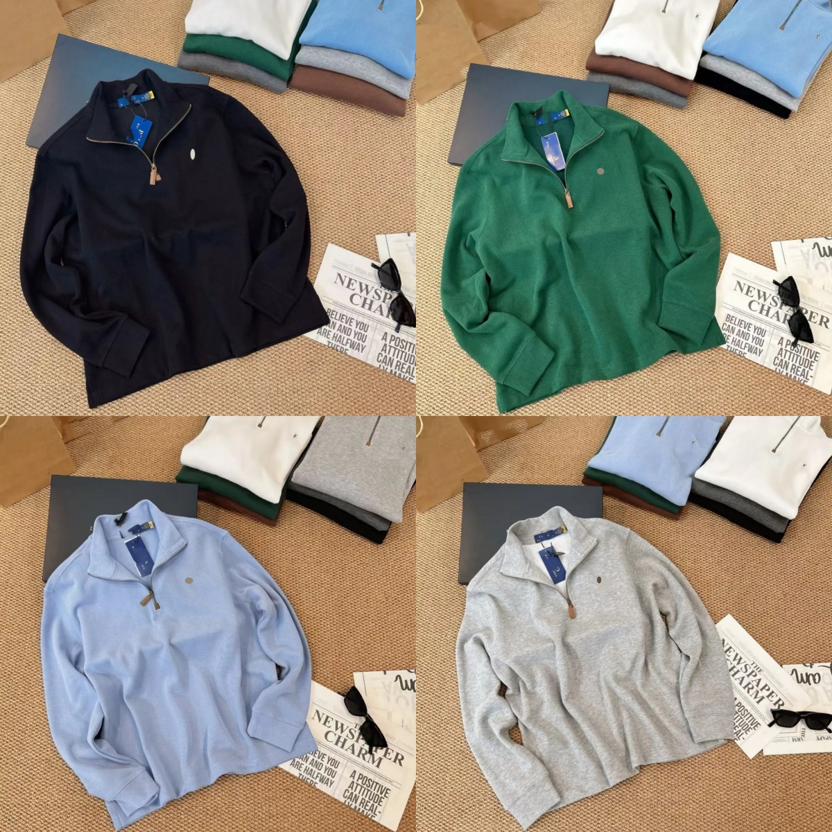 Designer Hoodie Mens Polo Quarter Zip Mens Top Quailty 1/4 Zip Pullover Mens Sweater Outfit Knit Sweaters Sweatshirt Business Work Clothes Luxury Ho