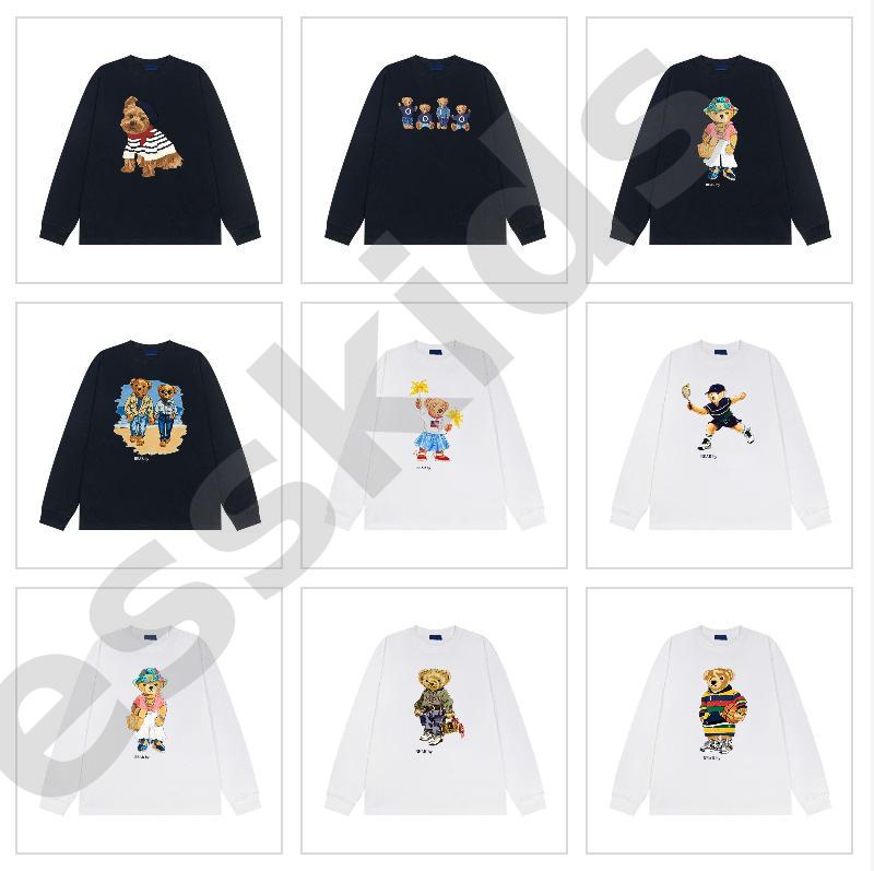Cotton Kids Long Sleeve Crew Neck T Shirt Cartoon Print Boys Girls Basic Tees Casual Tops For Spring Autumn Winter Miult Colors clothes 90-170cm