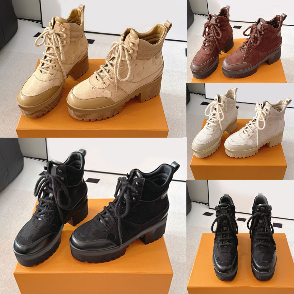 Laureate Platform Desert Boot Luxury Designer Boots 1AKY10 High quality camel brown suede calf leather boot 27ss new model autumn winter ankle boots