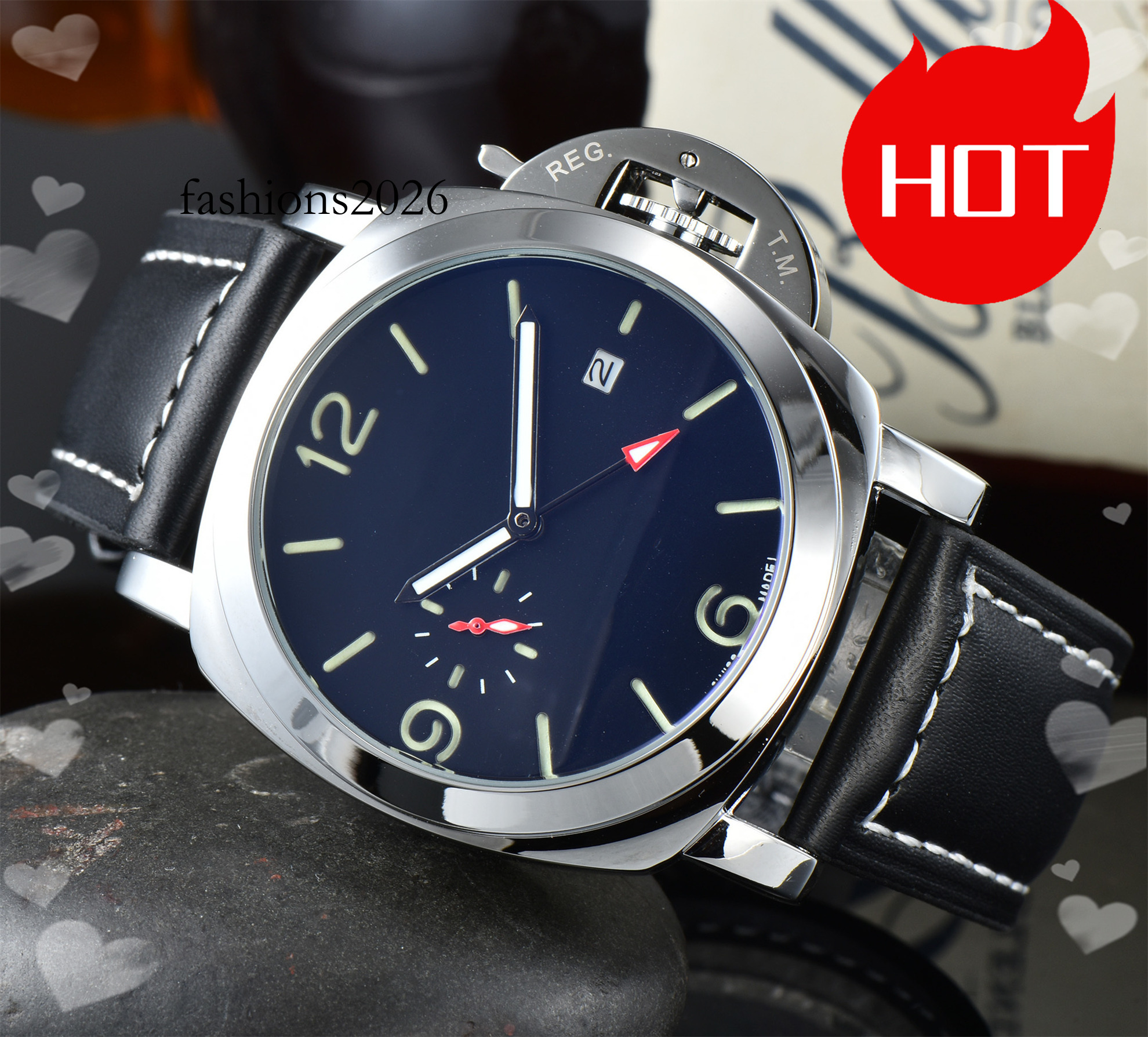 High Quality Paneraie Watch Designer Men Model Sport Paneriii Watches Quartz Movement Luxury Business Stainless Steel Man Square Mens panerity Wrist
