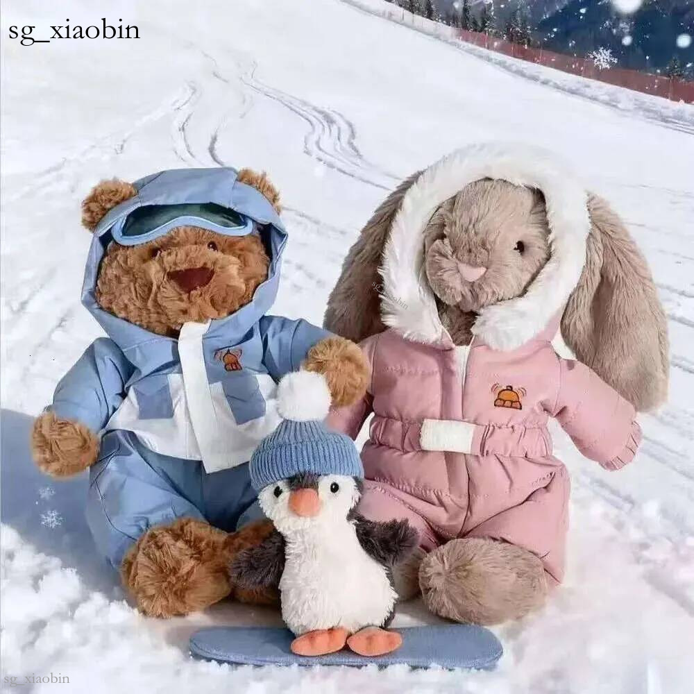 nouvelle collection d'hiver de Noël poupées amuseables mitaine poupée barthélemy ours en peluche lapin timide costume de neige en peluche jouet c