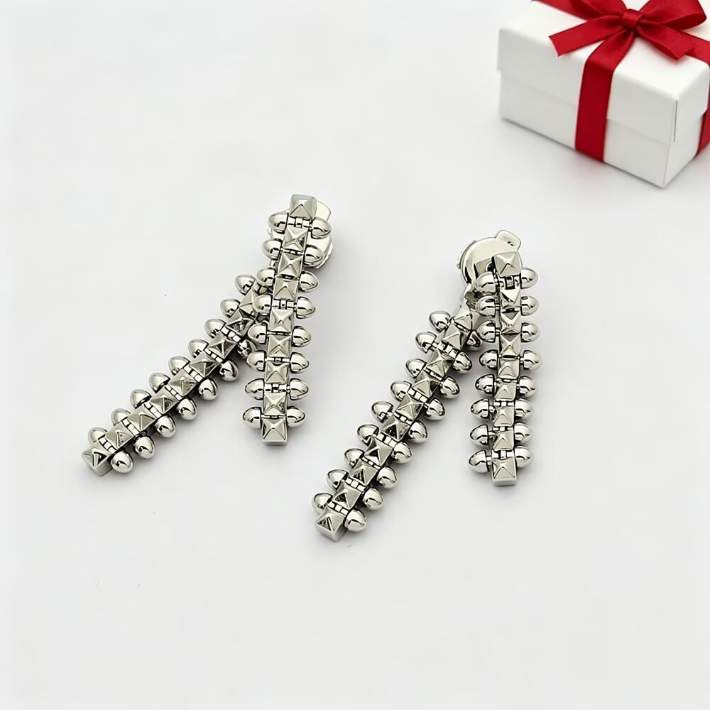 Mode femmes hommes argent Rose or acier cuivre envergure engrenage clou balle tête Rivet engrenage cerceau boucles d'oreilles bijoux