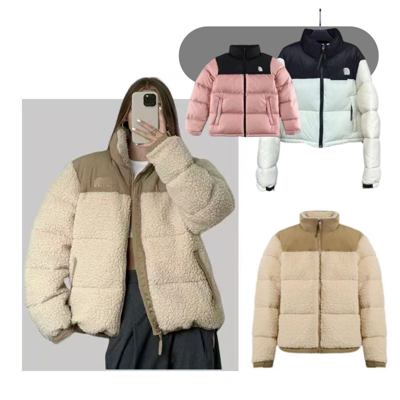 Lamb Fur Fleece Sherpa jacket Women's Men's Designer Winter Patchwork Faux Shearling Thickened Cotton Down Coats for Couple Warm Street wi