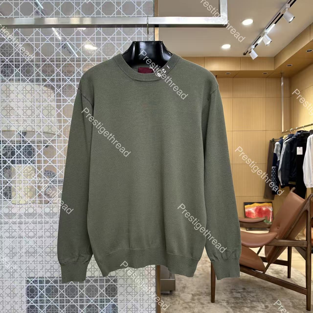 26fw crew neck jacquard knit sweater high-quality designer Men's Sweaters with letter embroidery