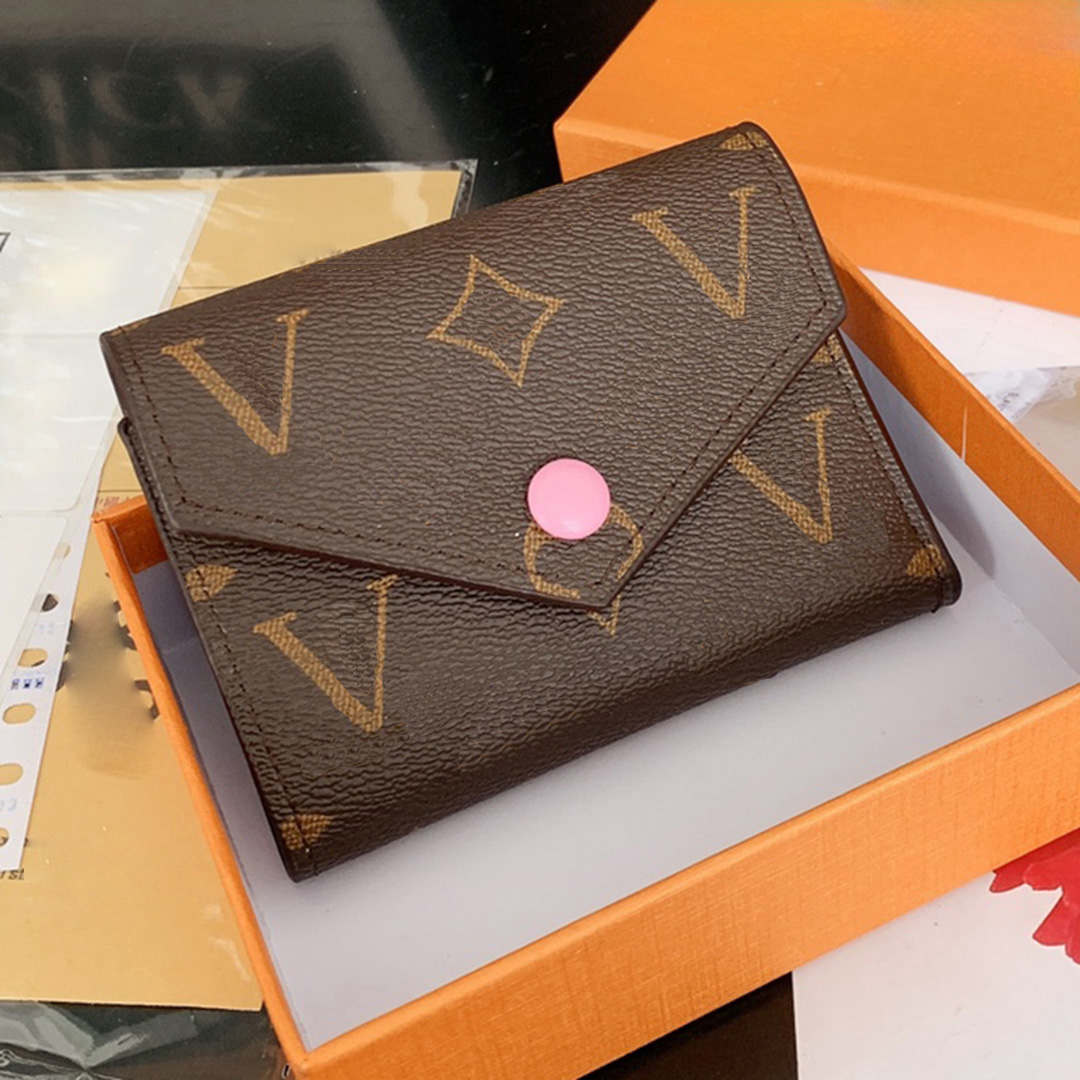 Designer Luxury Genuine Leather Wallets Vintage Womens Coin Purses Luxury Mens Wallets Mini Compact Wallets Zippered Pockets Clutch Bags Checkered S