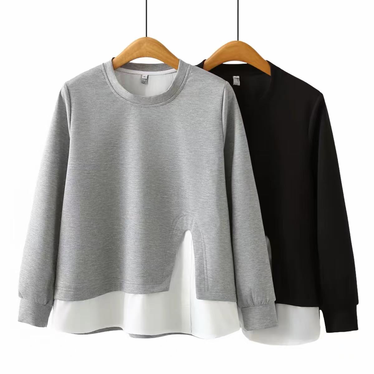 Chemisier à manches longues pour femme, coupe ample, effet amincissant, style décontracté, printemps et automne, 112