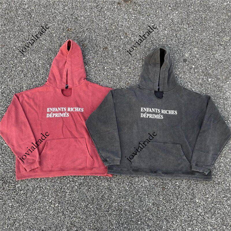 Designer hoodie men hoodies Washing water hole hoodie letters high street hooded sweatshirt for men Womens casual fashionable hoodie Mens hip-hop To