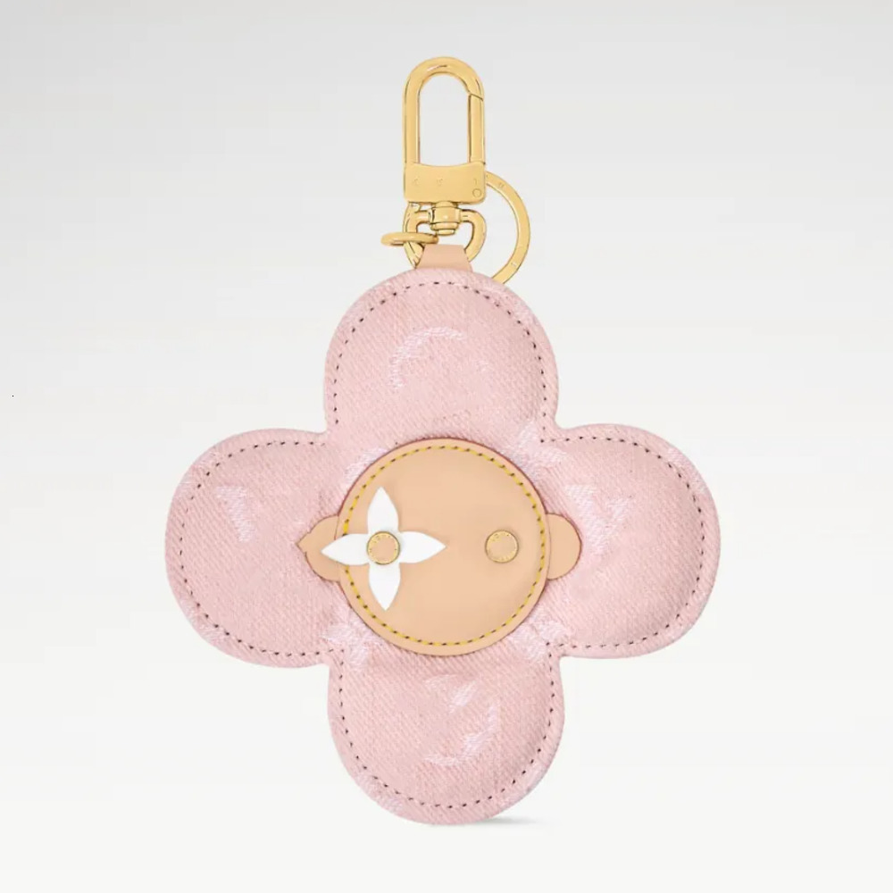Keychains Lanyards Fashion Designer Pink Sunflower Keychains High-End Flower Letter Print Luxury Keychain Women Bag Charm Fashion Accessories Bag Ch