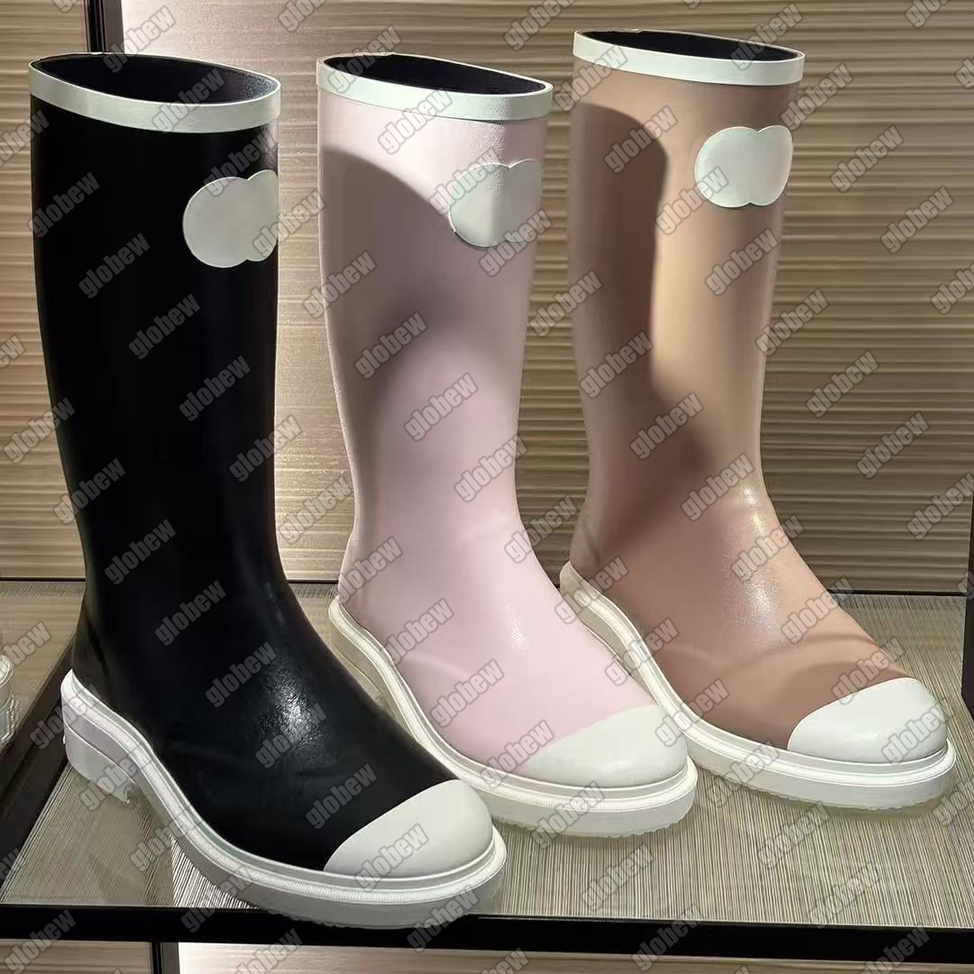 Botas de diseñador Las botas altas impermeables de color son adecuadas para el uso diario al aire libre en otoño e invierno. Zapatos de diseñador. B