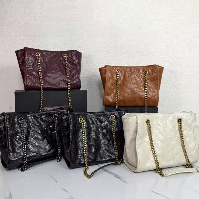 Designer Bags 2026 Trends Shopping Bag Quilted Pattern Women Chain Tote Bag Glossy Soft Leather Ladies Shoulder Handbag Large Capacity Casual Purse
