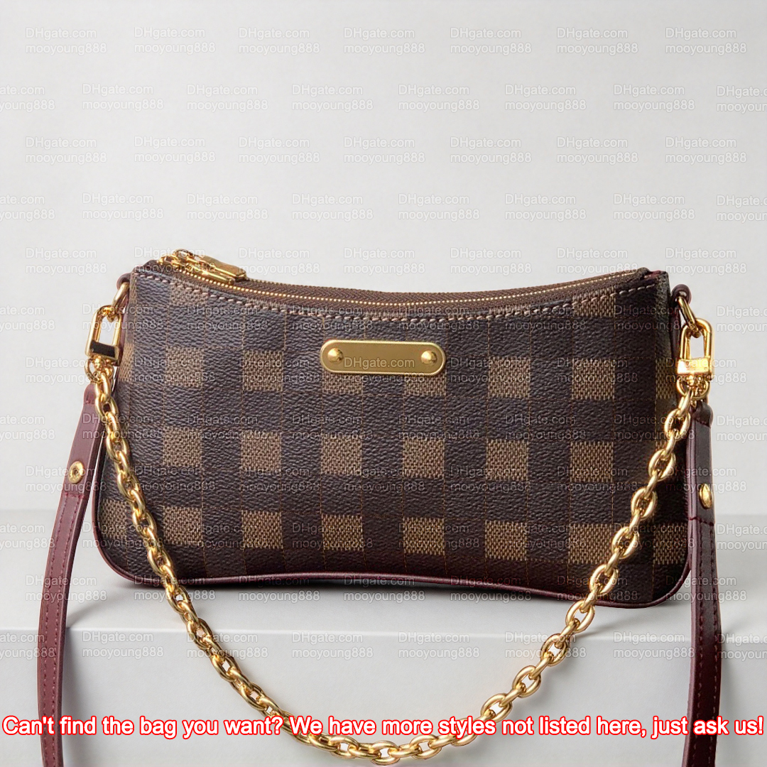 12A Upgrade Mirror Quality Designer Liv Pochette Bags for Women Luxury Handbags Canvas Cowhide Leather Shoulder Bag Coffee Plaid Crossbody Purse wit
